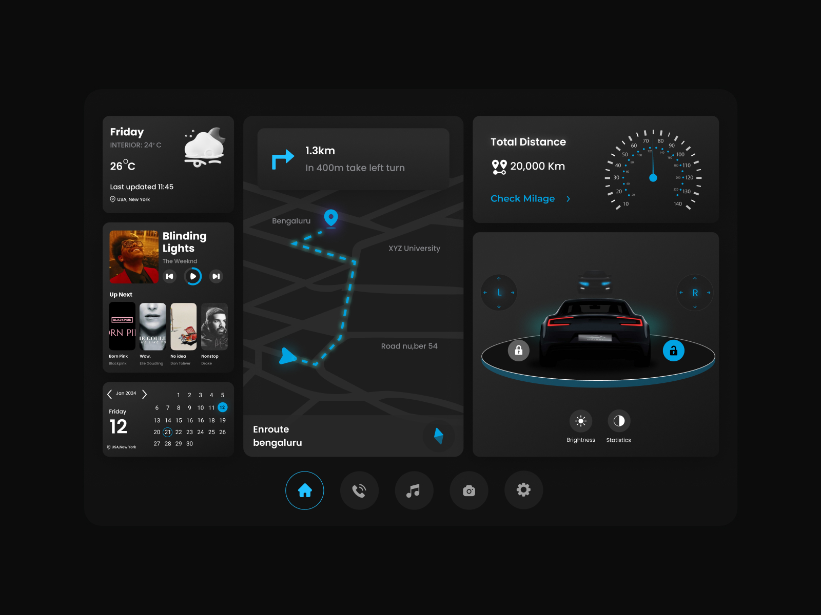 Car Cockpit Dashboard